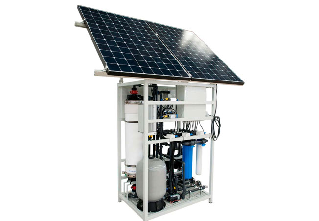 Planta potabilizadora para agua móvil con Energía Solar para emergencias